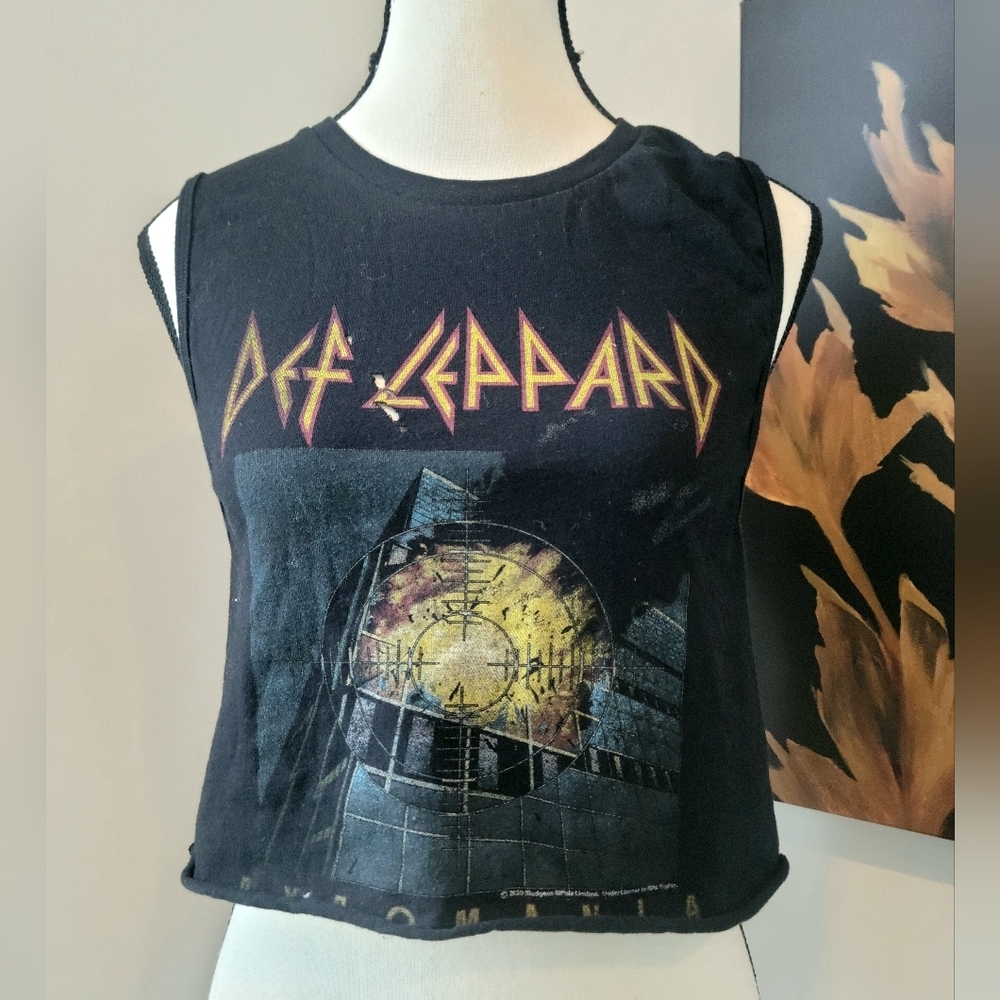 3/$30 RETRO Def Leppard Pyromania Crop Top